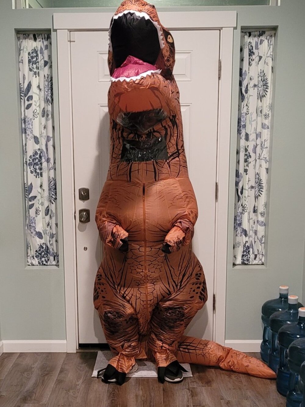 Inflatable T-Rex Costume- Dinosaur Halloween Costume- Spirit Halloween- Adult